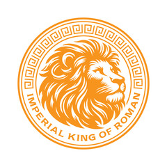 The King Lion Logo Template - Majestic Lion Head Emblem in Black and White