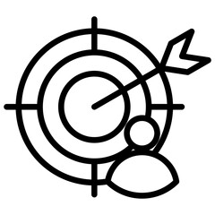 Target audience icon with line style