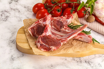 Raw Rack of Lamb for cooking