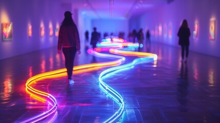 Neon Lights Trail in Gallery.