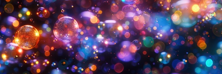 Naklejka premium Abstract Bokeh Background with Colorful Bubbles.