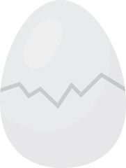 Cracked egg cartoon icon. Bird birth symbol