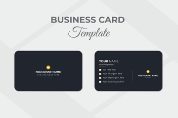 Fast food restaurant business card nice color simple template design