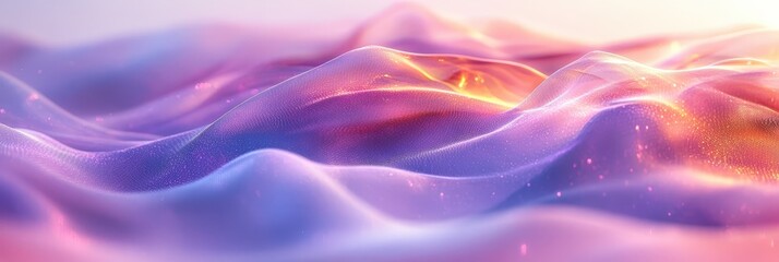 Obraz premium Abstract Purple and Gold Wavy Background.