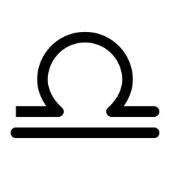 libra, zodiac, unicode, astronomical, astronomy outline icon