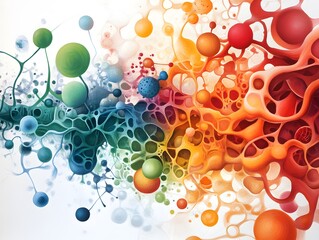 Abstract Colorful Organic Shapes.