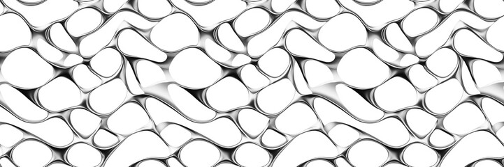 Seamless abstract silver metal organic mesh pattern 
