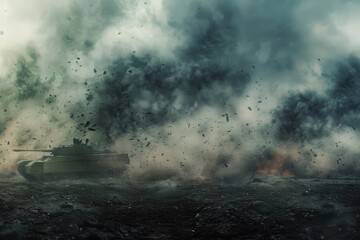 Battlefield. War zone concept