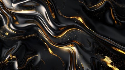 Modern Elegance. Black, gold, and white computer wallpaper with high detail.