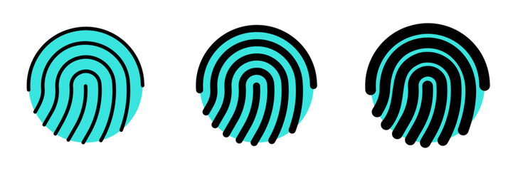 Editable vector fingerprint scan icon. Part of a big icon set family. Perfect for web and app interfaces, presentations, infographics, etc