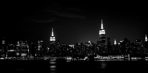 Fototapeta premium Minimalist New York City skyline. Simple and elegant