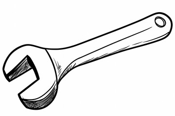 Fototapeta premium Printable coloring page featuring a detailed illustration of repair tools, ideal for DIY enthusiasts, kids, and creative coloring activities.