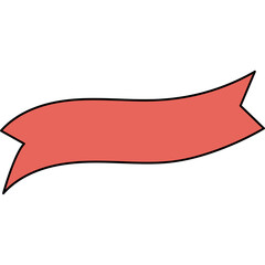 빨간색 리본 타이틀 배너