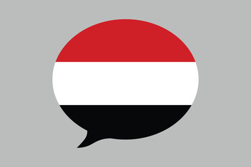 Yemen flag with massage sign, Yemen national flag, Yemen flag vector illustration
