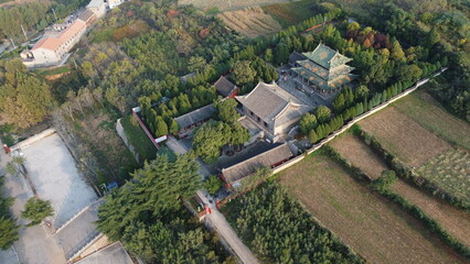 Fototapeta premium Chinese ancient architecture aerial photography
