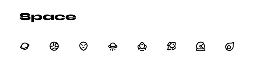 Kamao Icon &ndash; Brutalist icon set style_Space