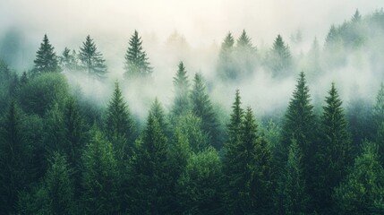 Obraz premium Misty Forest