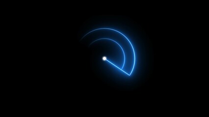 Digital Searching Military Target Radar Signal Illustration Background.