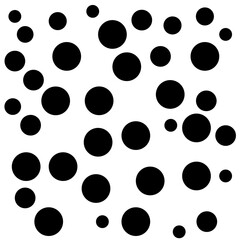 Abstract black circle pattern seamless background