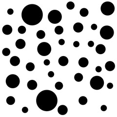 Abstract black circle pattern seamless background