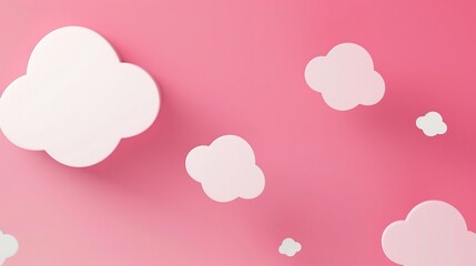 Stunning Pink Minimal Cloud Background: A Dreamy and Elegant Visual Delight. Showcasing the Softness and Charm.