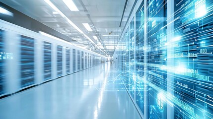 Obraz premium A modern storage facility with AIpowered inventory management, machine learning tools, and robotic systems working together to optimize storage through advanced analytics