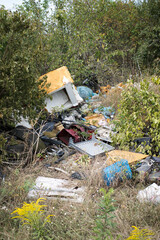 Illegal garbage dump, environmental pollution.
