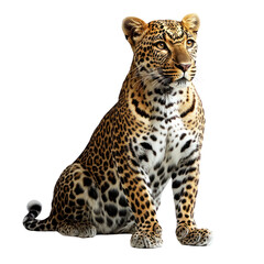  Leopard object  isolated on transparent png.
