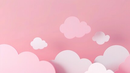 Stunning Pink Minimal Cloud Background: A Dreamy and Elegant Visual Delight. Showcasing the Softness and Charm.