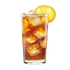  Iced tea drink object isolated on transparent png.