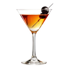  Martini cocktail drink object isolated on transparent png.