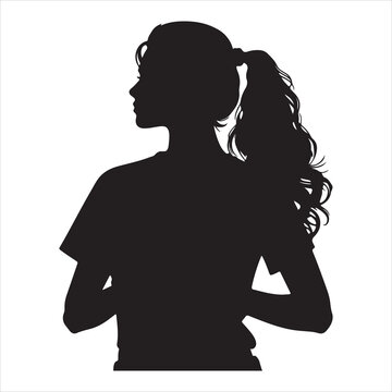 recommend clip art: silhouette of a softball woman player silhouette white background
                    