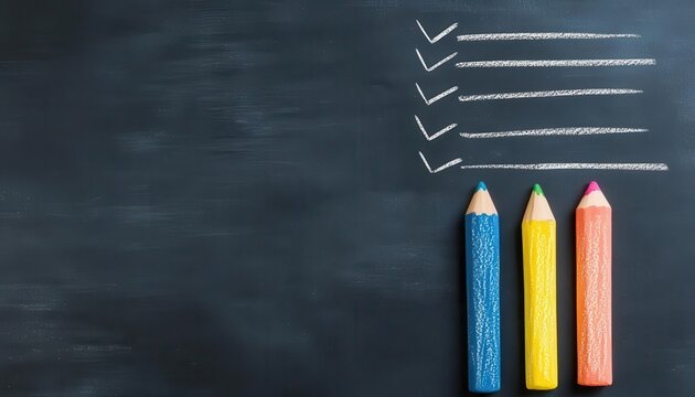 Handdrawn timeline on a chalkboard with colored chalk, Visual timeline, Simplistic yet effective project visualization