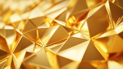 Abstract Golden Geometric Pattern