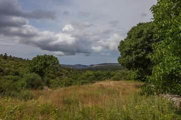 Beautiful scenic landscape of Kefalogourna - Theologos waterfalls area on Thassos island