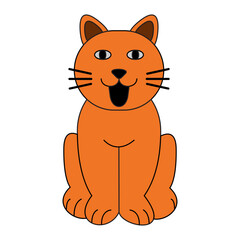 illustration of a sitting cat