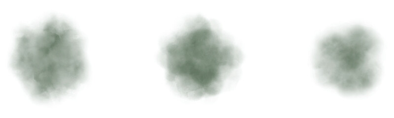 Watercolor splash. Set of green watercolor splashes on a white background. Green watercolor texture. Watercolor splatter stains artistic vector used as an element in the decorative design.