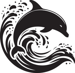 Dolphin Silhouette Vector Illustration