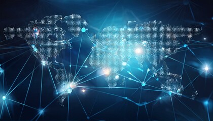 Blockchain digital communication and global networking concept