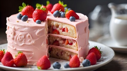 As an example, a lovely strawberry cake