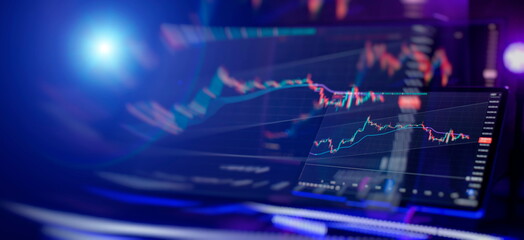 Economy trends background for business idea and all art work design. Abstract finance background.