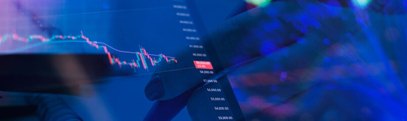 Background of economic trends for business ideas and trading on stock exchanges. Abstract finance...