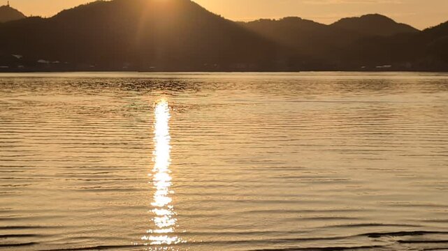 sunset on the lake