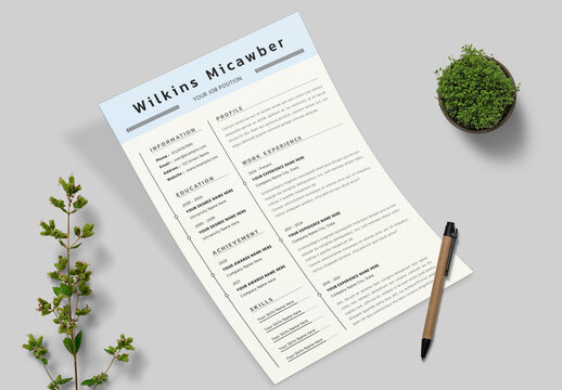 Resume Template Layout