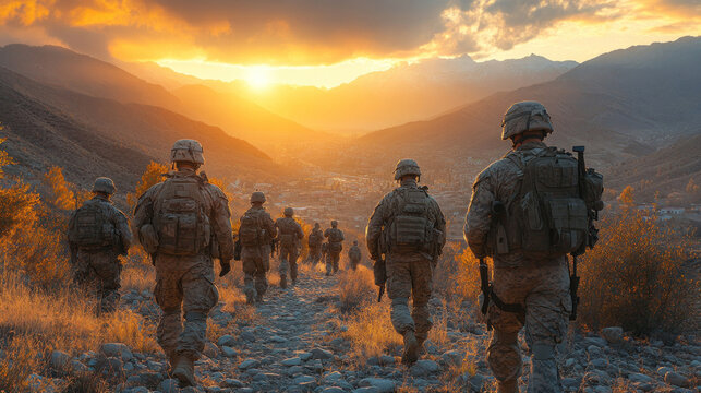 Soldiers from various nations training together in a diverse environment, fostering unity and shared purpose.