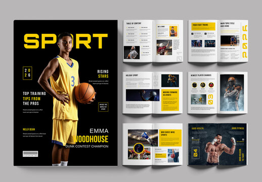 Sports Magazine Template Layout