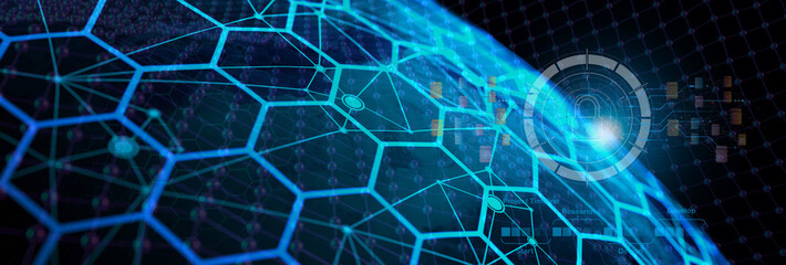 Blue and purple cryptic spectrum cyber security wallpaper emphasizing encryption technology, secure network themes, and digital protection, designed for advanced cybersecurity applications.