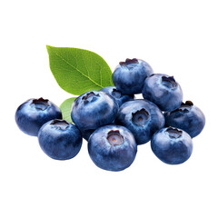 A cluster of ripe blueberries rests on a PNG surface, highlighting their deep blue hue and freshness, blueberries isolated on PNG