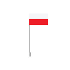 flag of Poland vector illustration.