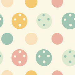Abstract Polka Dot Pattern with Pastel Colors